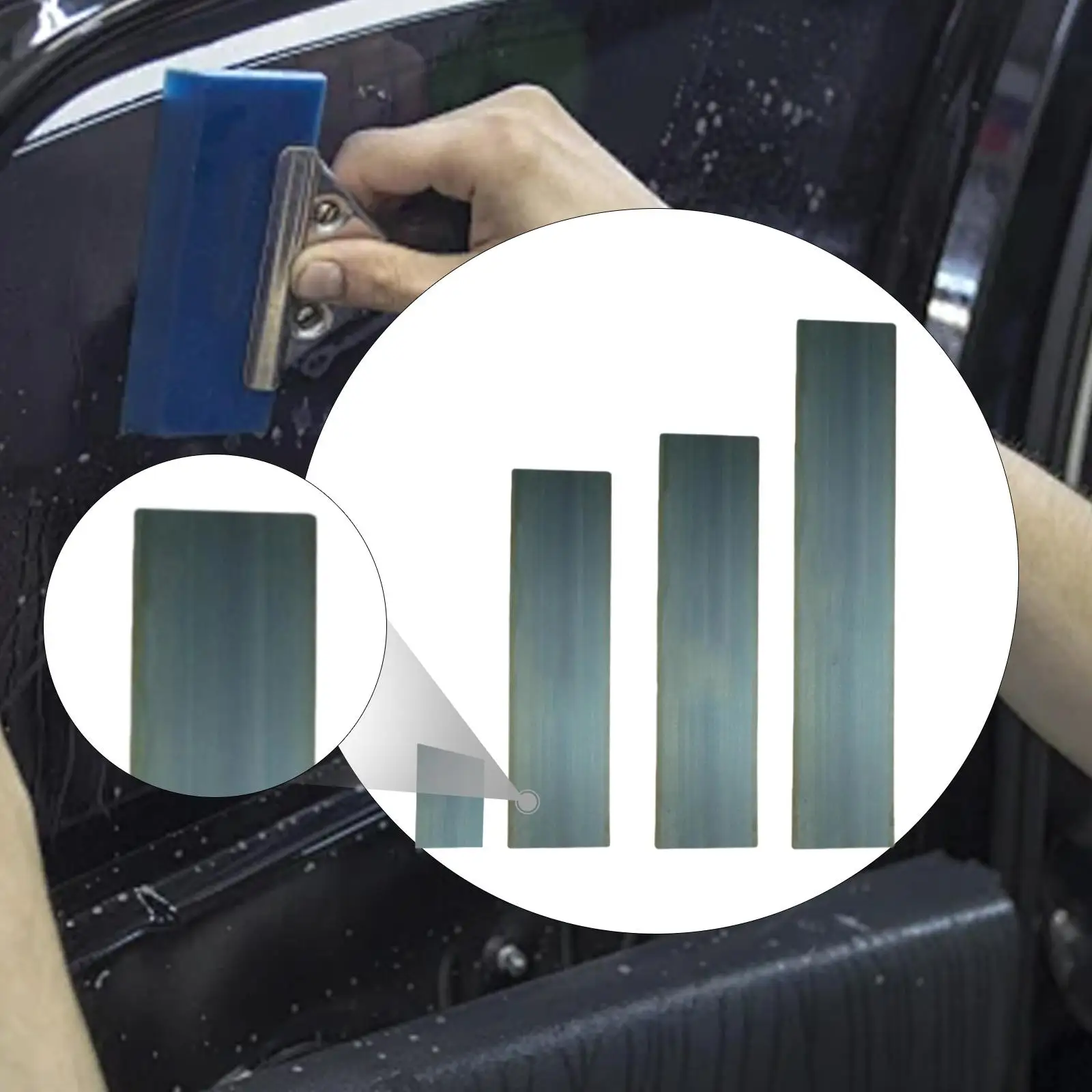

4 Pieces Car Body Filler Spreader Decal Squeegee Tool Hand Tool Steel Film Scrape for Filler Putty Glazing Home Decor