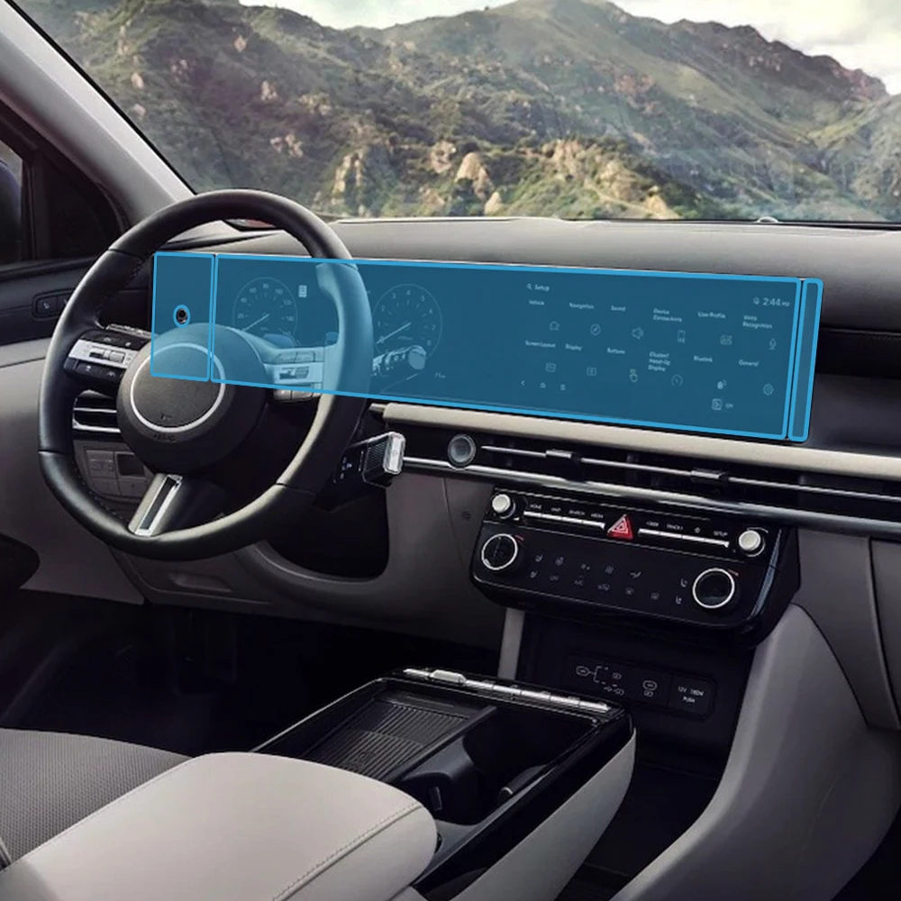 Für Hyundai Tucson 2025 2026 Vorgeschnittene TPU-Armaturenbrett-Displayschutzfolie Kratzfeste Transparente GPS-Navigations-PPF-Aufkleber – Detail 3