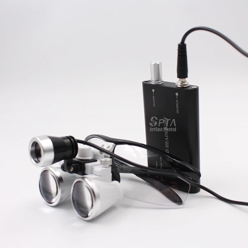 3.5X420MM Magnification Binocular Dental Loupe Surgery Surgical Magnifier With Headlight LED Light Medical Operation Loupe Lamp