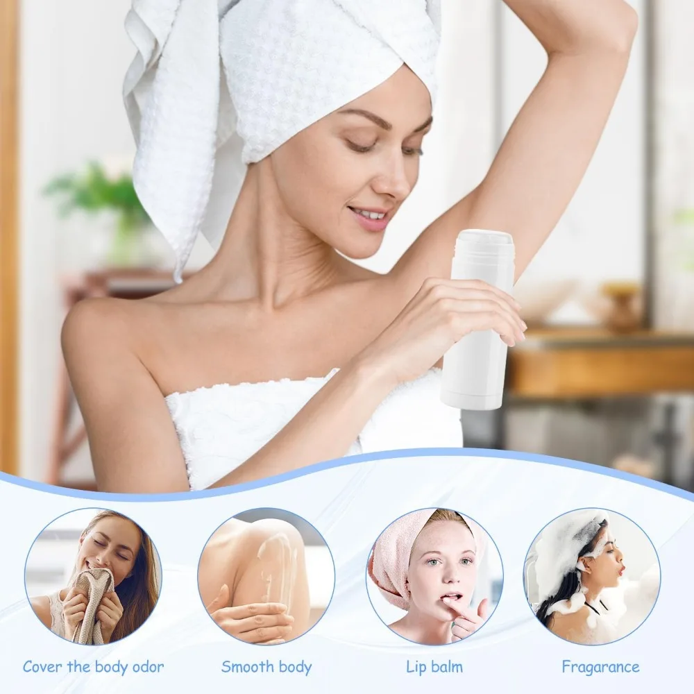 حاوية مزيل العرق البلاستيكية البيضاء، وأنابيب قضيب شبك فارغة، وزجاجات عصا مرهم، وأنابيب تعبئة مزيل العرق على شكل قبة