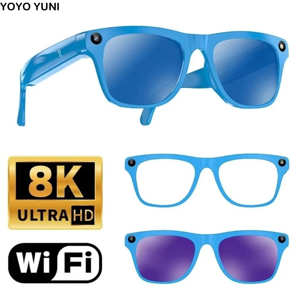 8MP HD Camera AI Smart Glasses Photo Recording 8K Smart Video Glasses Waterproof Video Recording Intelligent Eye Glasses
