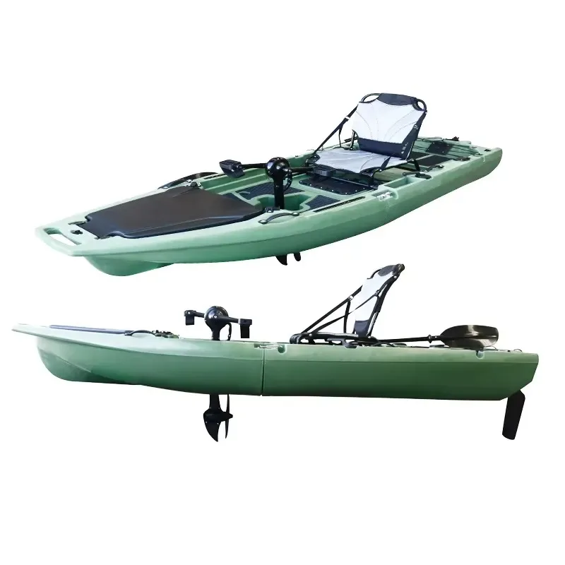 2026 Hot Sale 9 ft Single Seat Propeller Fin Ocean Pedal Drive Kayak Modular 1-Person Sea Kayak for Fishing HDPE Hull Material
