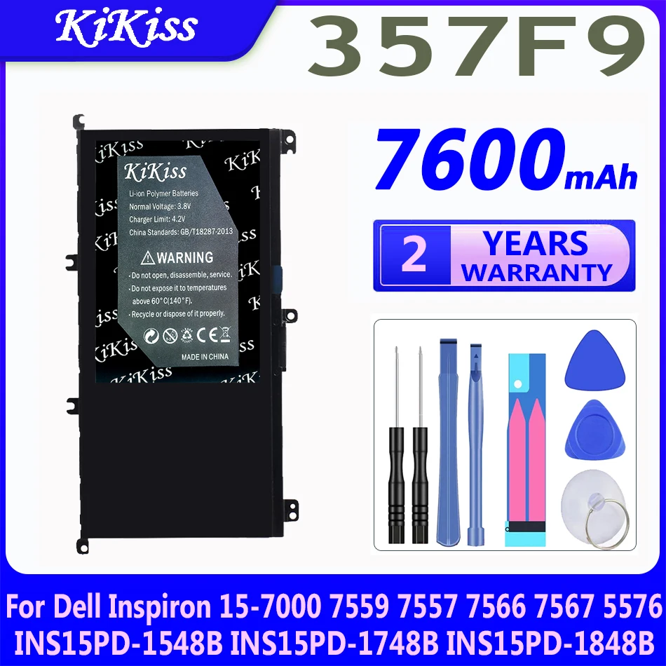 

Аккумулятор KiKiss 357F9 на 7600 мА · ч для Dell Inspiron 15 7559 7000 7557 7567 7566 5576 5577 P57F P65F INS15PD-1548B