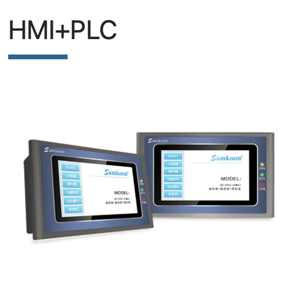 Samkoon 7inch HMI Integrated PLC GT-070-30MR-G 16 Inputs 14 Outputs (all Relays) Remote Modules Supported Ethernet 1024x600