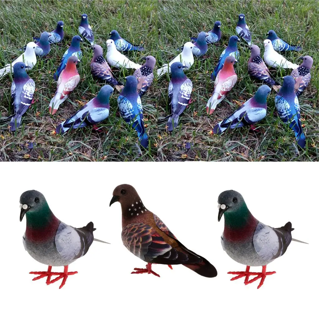 Artificial Doves Vivid Decorative Bird Ornaments Birds Simulation for Garden Wedding Educational Toy
