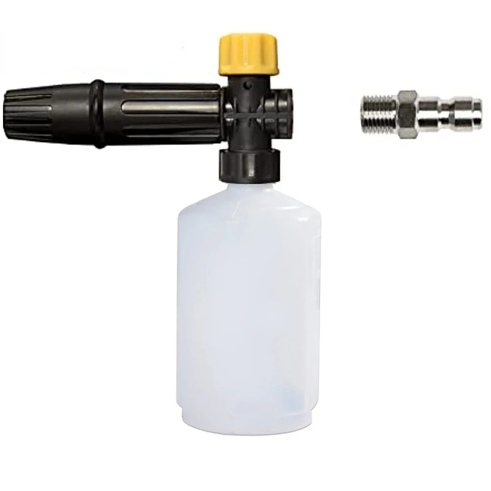 

Pressure Washer Foam Cannon with 1/4” Quick Connector Power Washer Adjustable Snow Foam Lance 0.6L Bottle Car Wash Foam Soap Gun