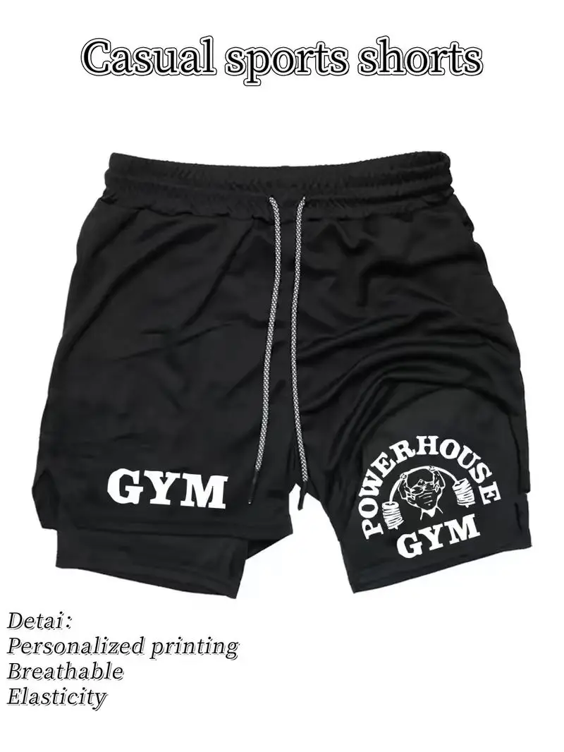 Men's casual sports shorts are breathable, elastic, quick drying, lightweight and comfortable, suitable for running, outdoor act