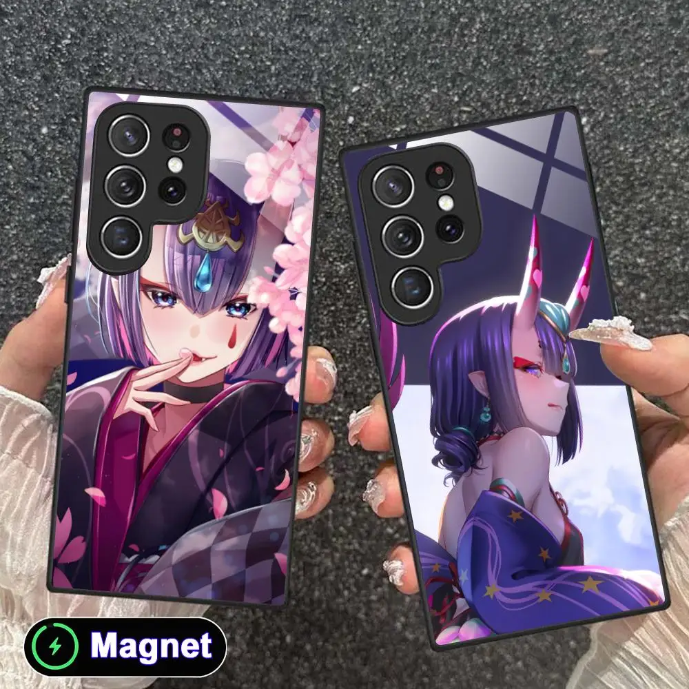 Anime FGO Shuten Douji Phone Case for Samsung Galaxy S26 S25 S24 S23 S22 S21 S20 Note20 Plus FE Ultra Glass Magnet Cover