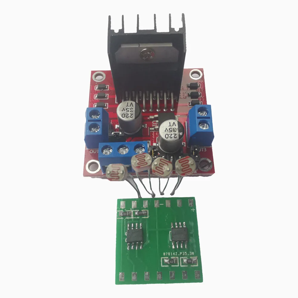 Dwuosiowy lokalizator słoneczny + L298N płyta napędowa silnika automatyczne śledzenie 12v