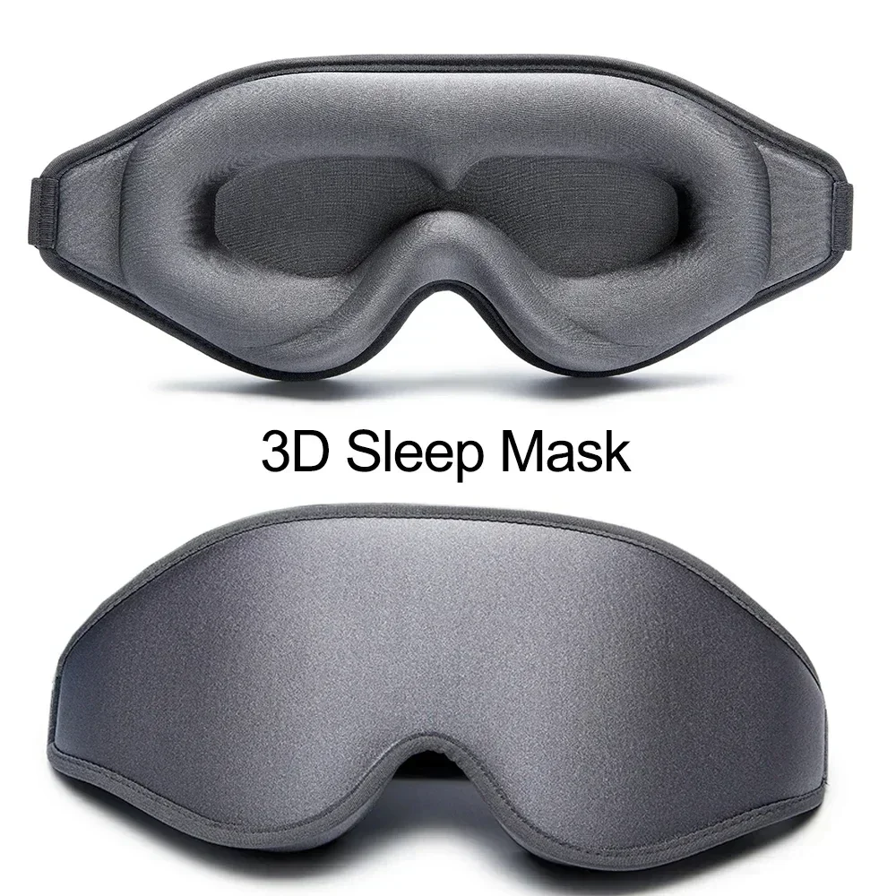 3D маска для сна с повязкой на глаза, маска для сна, мягкая пена с эффектом памяти, маска для лица, тени для век 99% блокаровки света Slaapmasker, патч для глаз