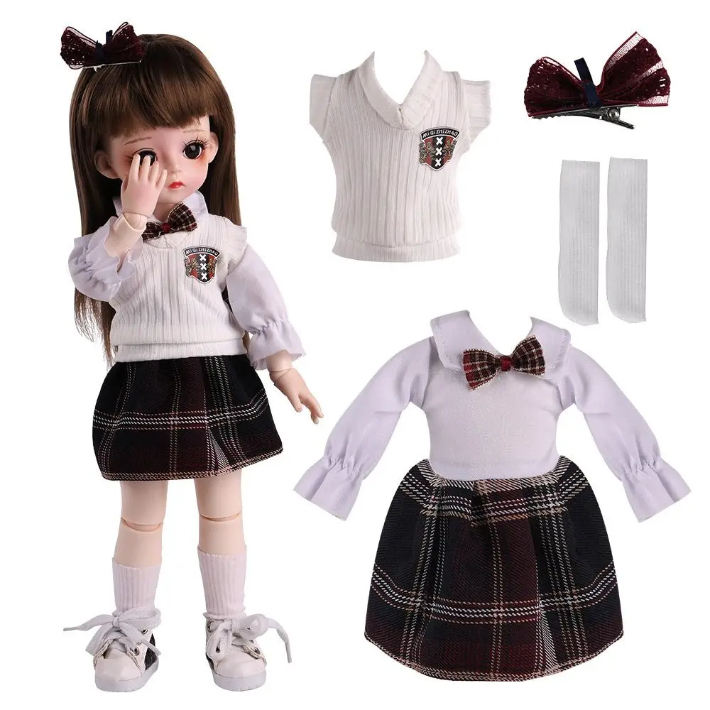 Veranderende kleding 1/6 poppenkleding aankleden make-up handgemaakte 30 cm pop uniform speelhuis vrijetijdskleding BJD pop outfit DIY speelgoed
