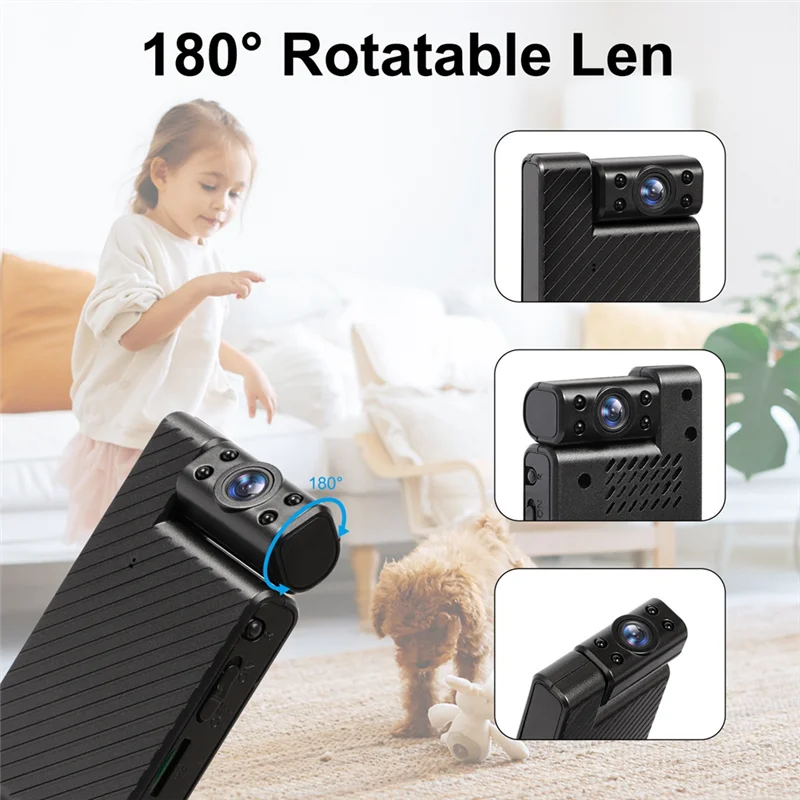 

АА60-180 ° Камера с вращающимся объективом, беспроводная HD-видео HD Wi-Fi камера, ИК-камера ночного видения для домашней безопасности, камера наблюдения