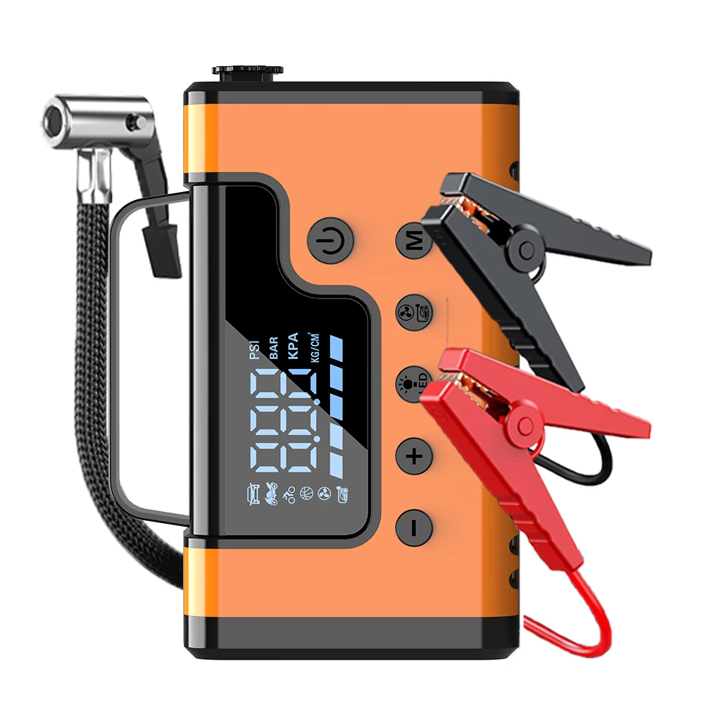 

Portable 3000A car battery booster 12v lithium-ion battery charger 150PSI tire inflator jump starter