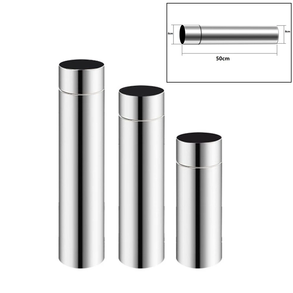 스테인레스 스틸 파이프 굴뚝 굴뚝 파이프 실용적인 실버 스테인레스 스틸 스토브 80mm * 50cm 팔꿈치 라이너 멀티 연료