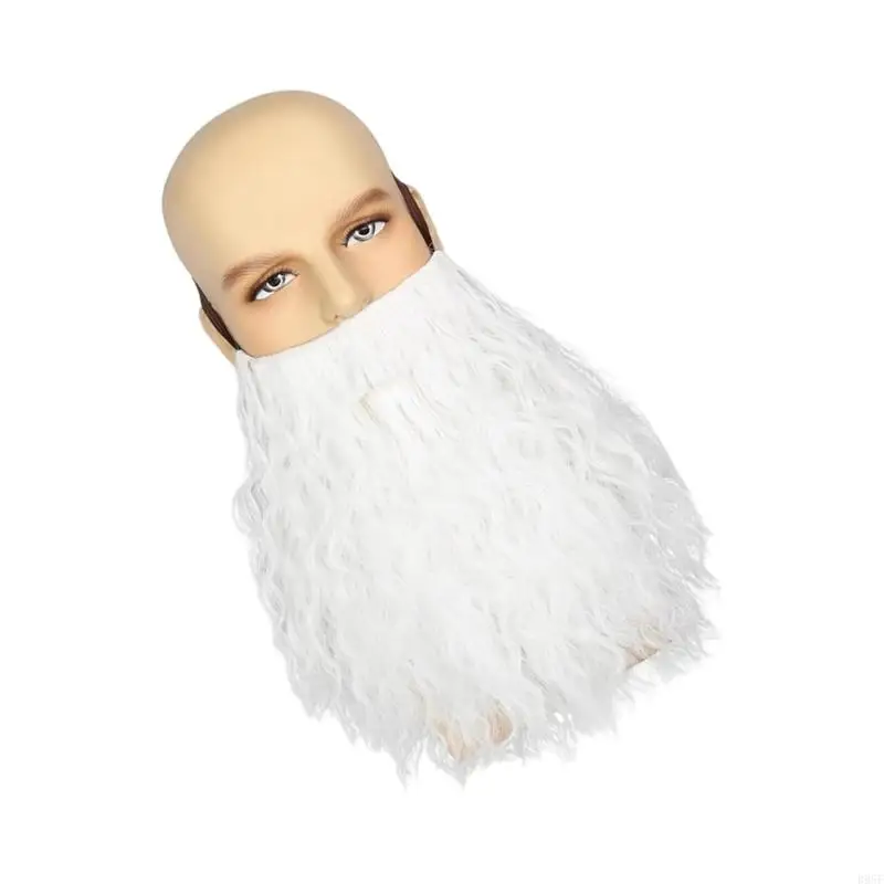 B95F Halloween Fake Beard Funny Fake Mustaches Costume Whiskers Facials Hair Disguises Accessories with Adjustable Elastic Rope