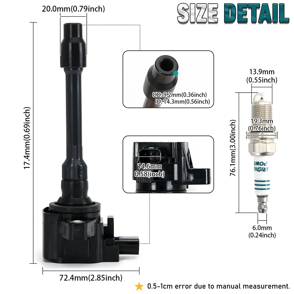 

Набор катушек зажигания Xingji 4 и свечей зажигания для Honda Accord Civic CR-V CRV L4 1.5L 17-20 UF781 3052059B013