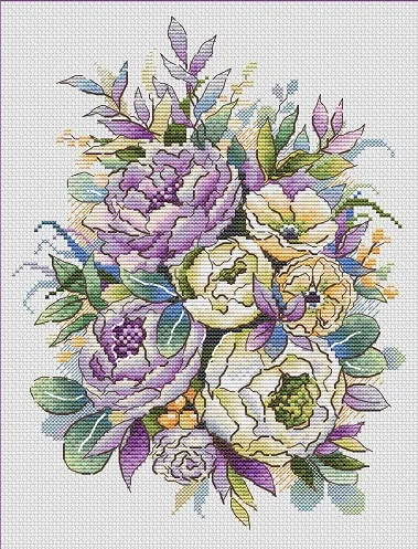 

Cross Stitch 14CT Ecological Cotton Threads Embroidery Home Decoration Hanging Letter Flower 20095 Colorful Rose