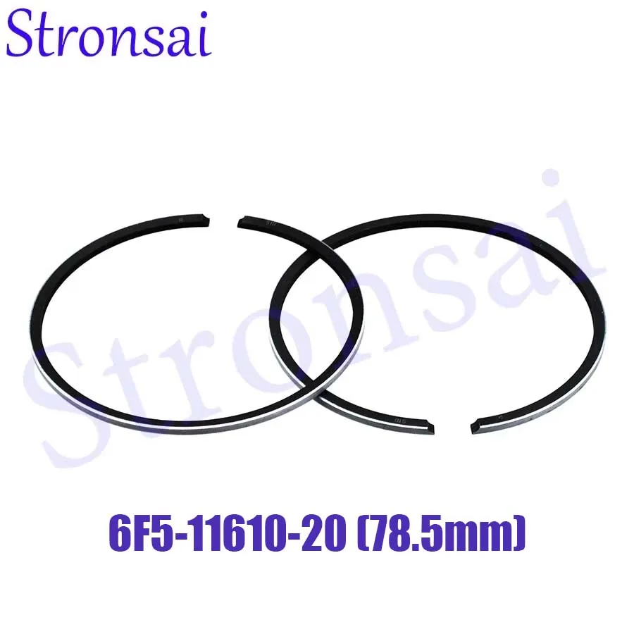 

6F5-11610-20 Piston Ring Set 78.5MM (+0.5MM) for Yamaha 2 Storke 40HP E40GMH 40GWH 6F5-11610-20-00 Boat Engine Parts