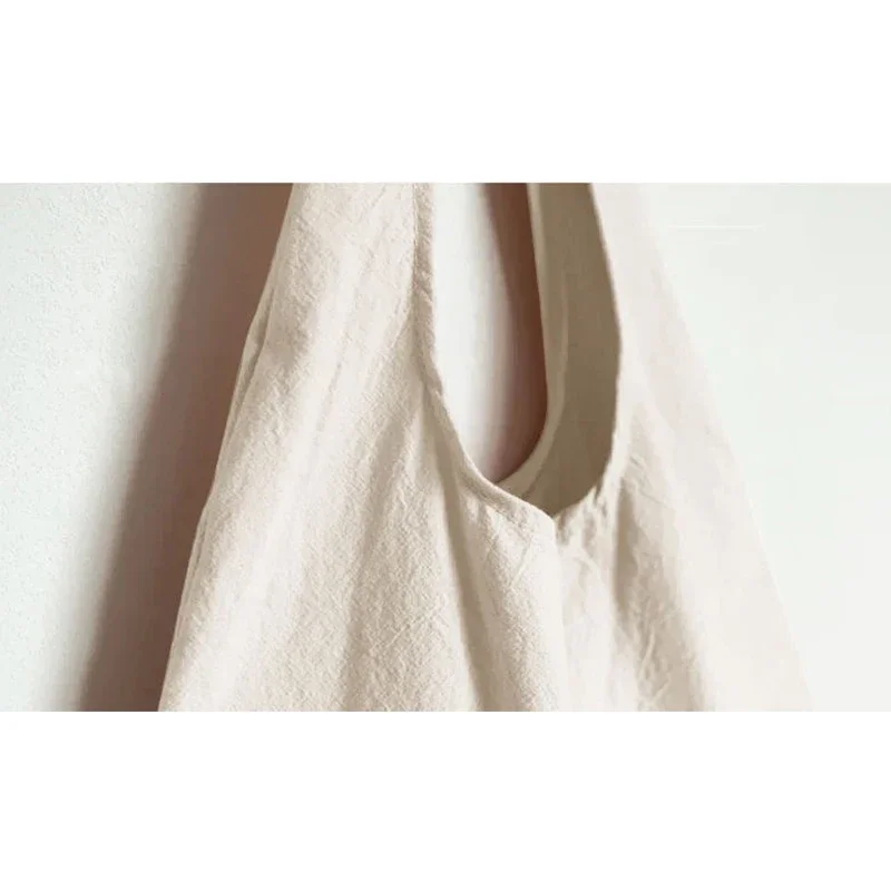 Korean Fashion Extra Large Linen Cotton Canvas Tote Bag Fashion Women Beach Tote Handbag Girls Casual Shopper Shoulder Bags