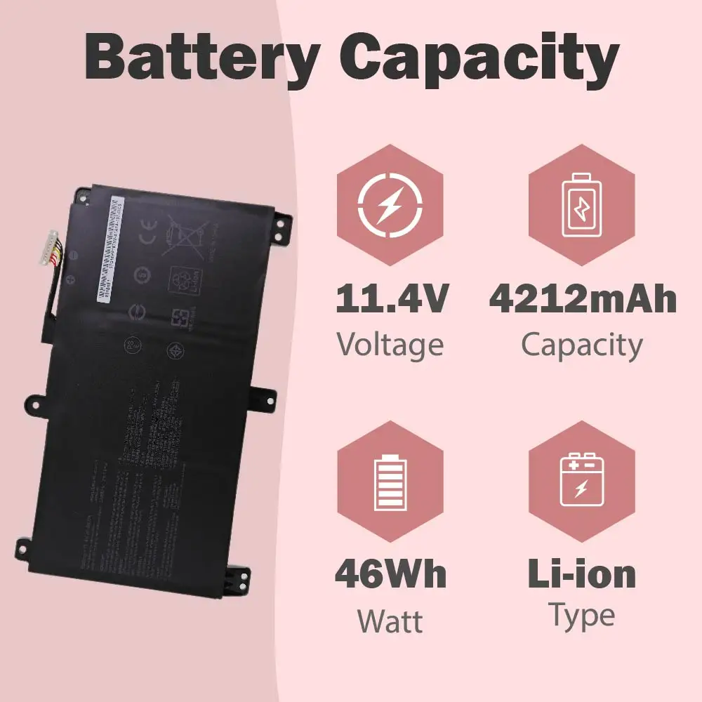 B31N1726 46Wh Laptop Batttery Replacement For Asus TUF Gaming FX504GM FX504GE FX504GD FX504G FX504 FX505 FX505DT FX505DV  Tested
