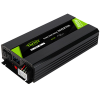 TIANMO 3000W Power Inverter Pure Sine Wave DC12V to 110V AC Car Inverter with 2AC Outlets 1USB Port for Truck/Boat/RV