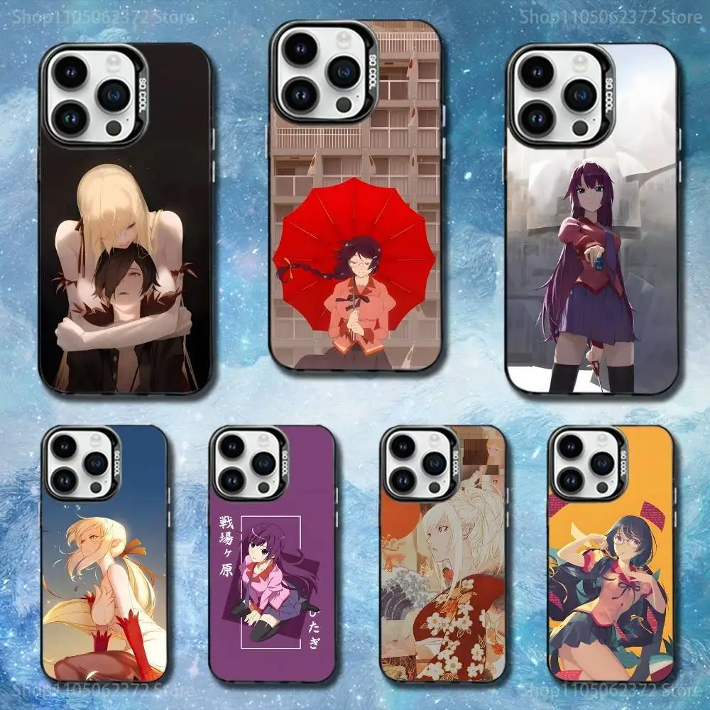 

Hot M-Monogatari Series Novel Phone Case For iPhone 11,12,13,16,14,15,Mini,Pro,XS,MAX Black Matte Shockproof Cover