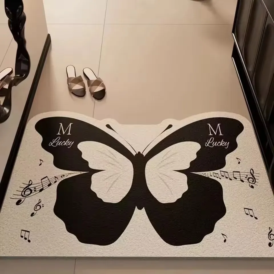 

Cartoon Silk Circle Entry Door Floor Mat, Entrance Entrance Entrance Porch Foot Pad, Fresh Household Soil Rubbing Mud Pad