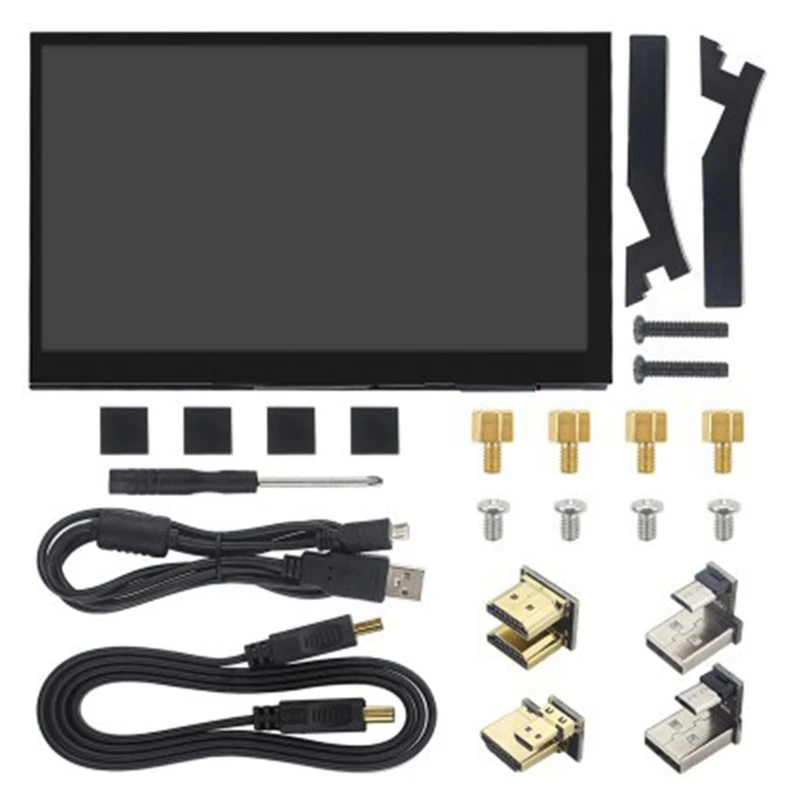 

7Inch Display Screen for RaspberryPi4B/3B IPS Monitor Board 1024x600 HDMIcompatible Capacitive Touched Screen Clear