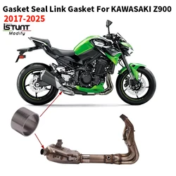 Slip On For KAWASAKI Z900 2017 - 2025 Motorcycle Original Exhaust Pipe Connecting gasket To Muffler Gasket Seal Link Gasket