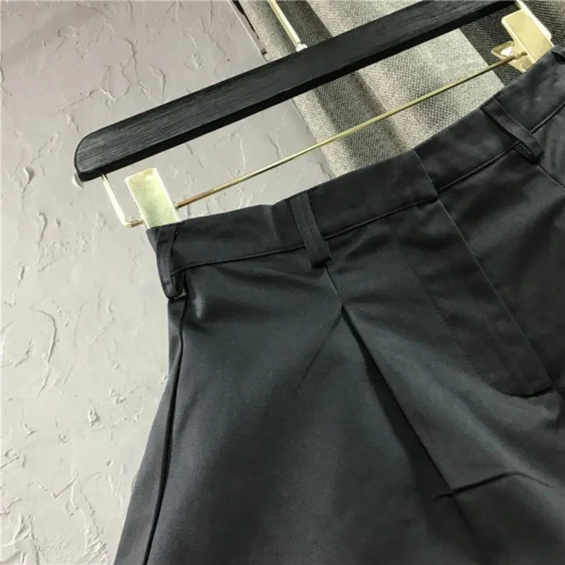 Korean Y2k Shorts For Women High Waist Fashion Wide Leg Pants 2025 New Bottoms Casual Fashion Shorts Pantalones Cortos De Mujer