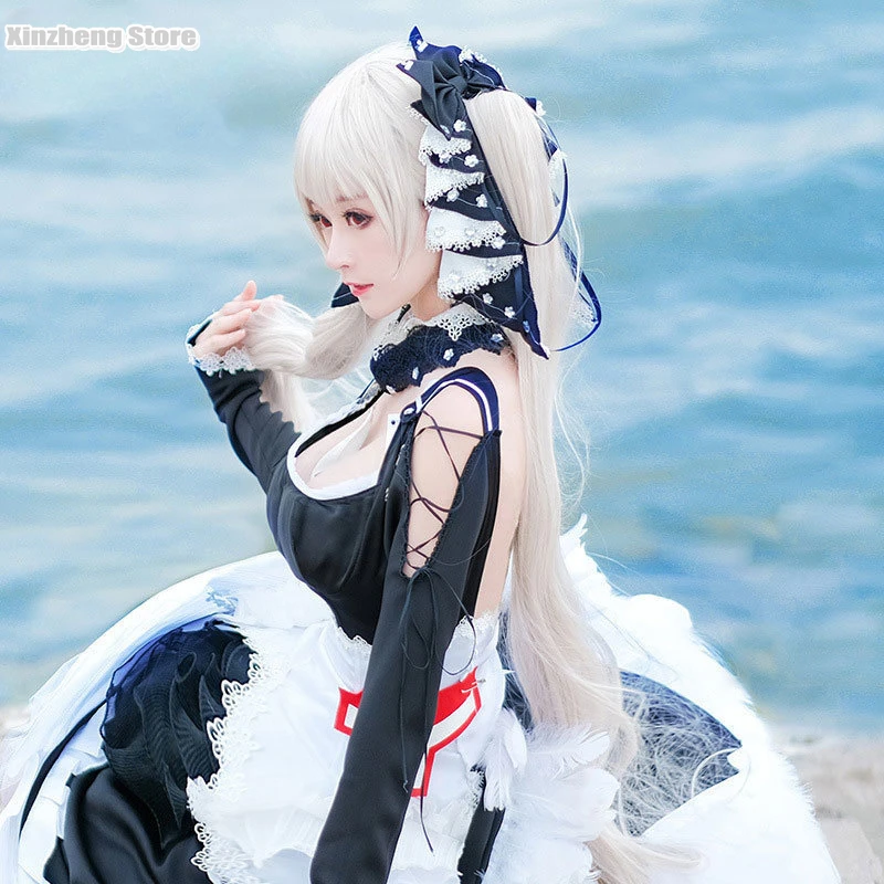 

Azur Lane HMS Formidable Cosplay Wig Silvery White Twin-Tail Cos Hair