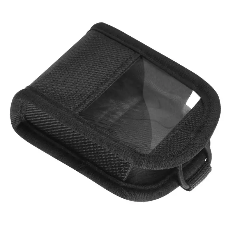Bolsa almacenamiento del transmisor nylon para dispositivos sonido con puerto acceso superior y sistema