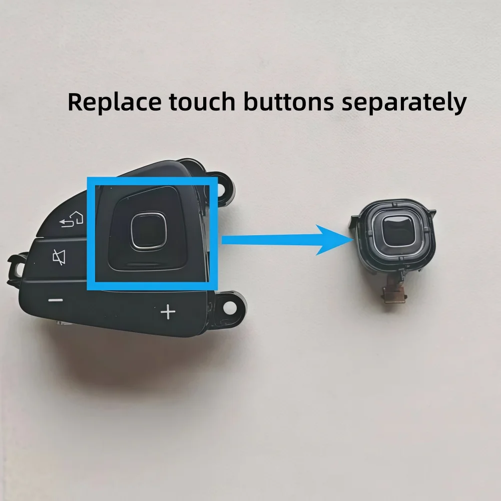 W213 Touch Button Black Steering Wheel Touch Button ABS Plastic Material Left Side Component Right Side Component