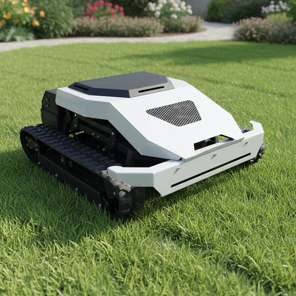 

Customize Crawler Type Lawn Mower All Terrain Grass Cutter for Orchard and Slope