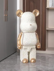 Cartoon Bear Ornament Home Decor Statues Sculptures Nordic Figure Living Room Decoration, Art Floor, Piggy Bank, Accessories