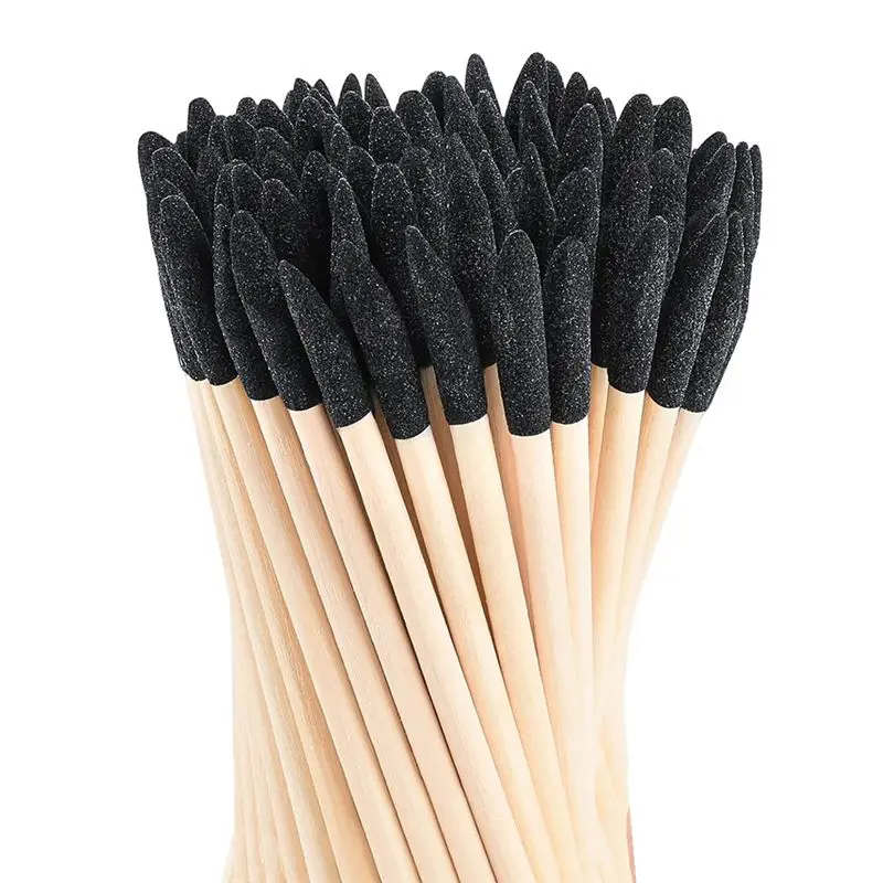 AEE2-100Pcs Sanding Sticks Matchsticks Sanding Twigs Fine Detailing Sanding Sticks For Models Wood Hobby Polishing
