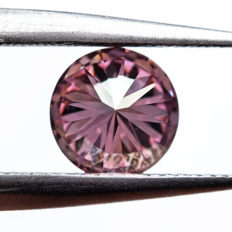 

NEW Moissanite Round Shape Carmine Color VVS1 Charms Gemstone Jewel Making DIY Necklace Earrings Main Materials Certificate