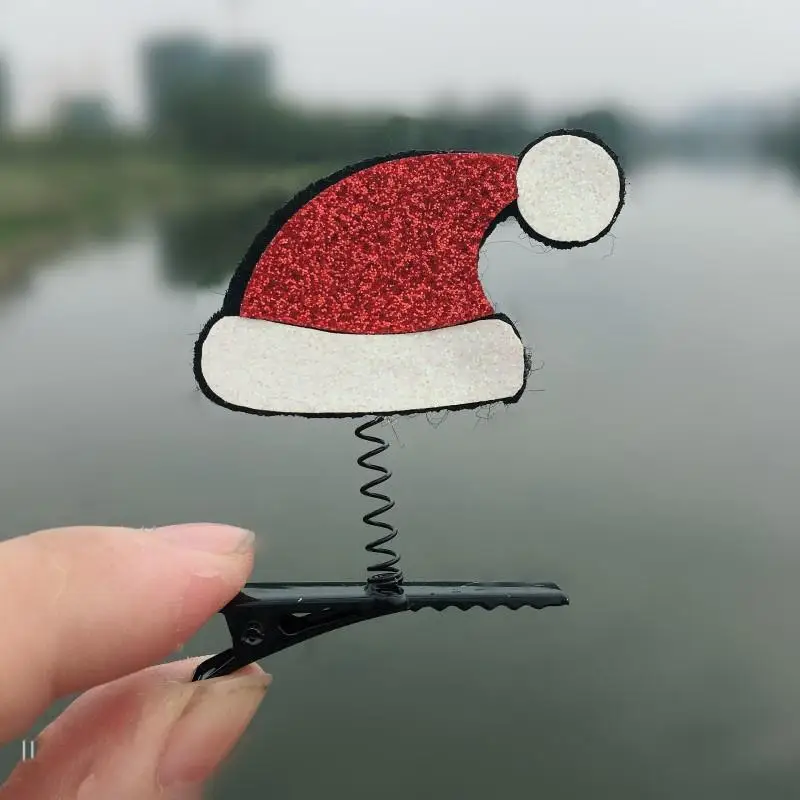 1pc dos desenhos animados natal grampos de cabelo meninas festa de natal presilhas de cabelo papai noel grampo de cabelo crianças meninas acessórios para o cabelo
