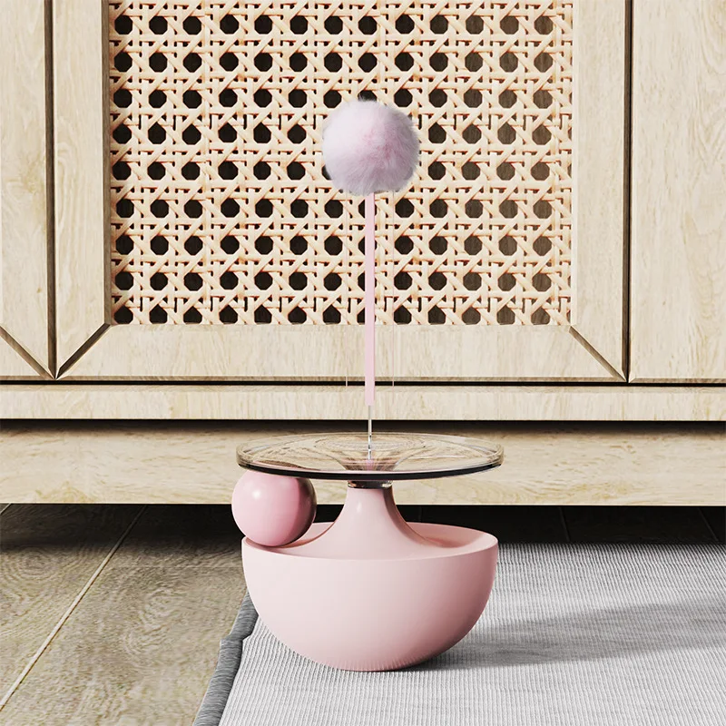 Juguetes interactivos para gatos: pelota con campana y varita de plumas - imagen 5