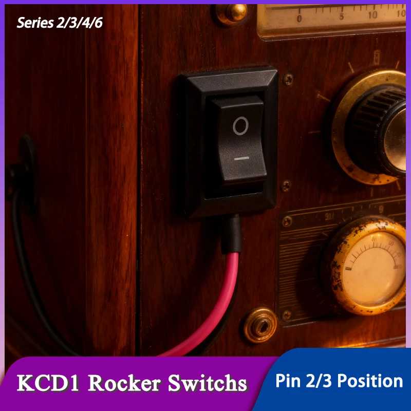 

1~300pcs KCD1 Series Rocker Switch 2/3/4/6 Pin 2/3 Position 6A/250V 10A/125V AC 15mm x 21mm Push Button Boat Car Power Switches