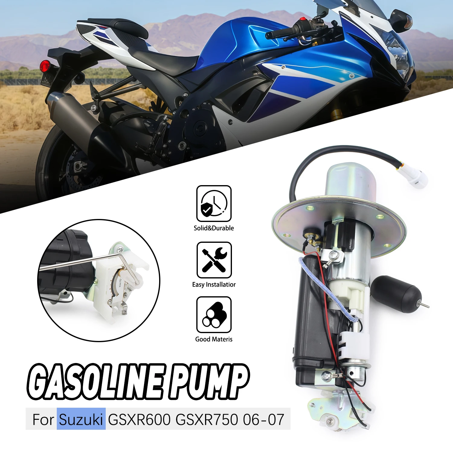 

Топливный насос в сборе 15100-01H00 для мотоциклов Suzuki GSXR 600, GSXR600, GSXR 750 2006-2007, запасные части