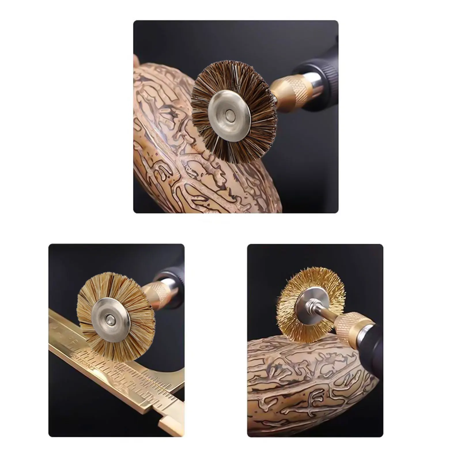 

Brass Brush Brushes 18pc Brass Brush 5mm/15mm/25mm For Metal Cleaning For Rotary Tool Polishing Rust Removal Tool