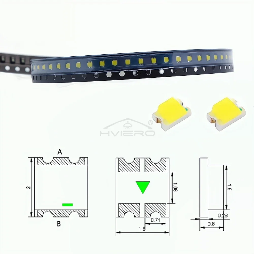 1000 шт. 0805 SMD светодиодные чипы 2,0 ~ 3,0 В супер яркая лампа яркая лампа белый красный зеленый синий желтый излучающий диод патч освещения