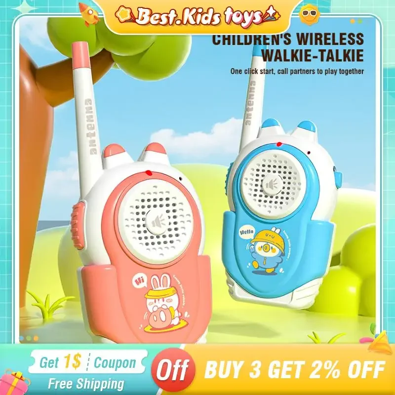 1 par walkie-talkies das crianças pagers sem fio intercomunicador remoto ao ar livre crianças brinquedos pai-filho interação educação jogo brinquedo
