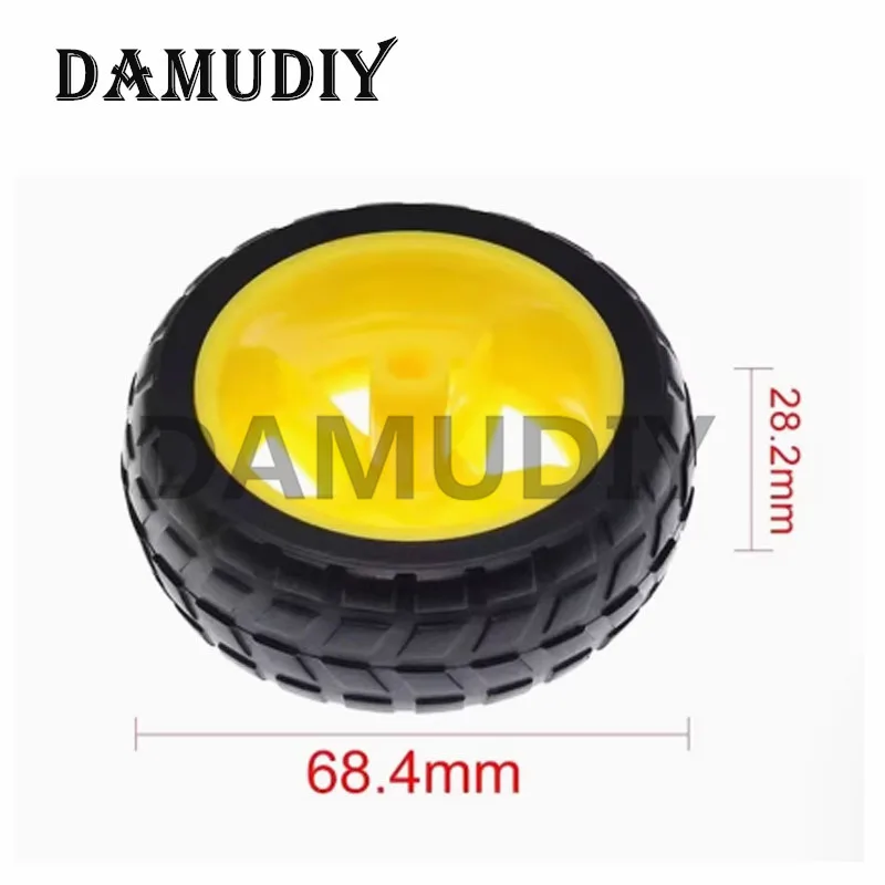 4PCS DC Electric Motor + Plastic TT Motor Tire Wheel 3-6V Dual Shaft Gear Motor TT Magnetic Gearbox Engine For Arduino Smart Car