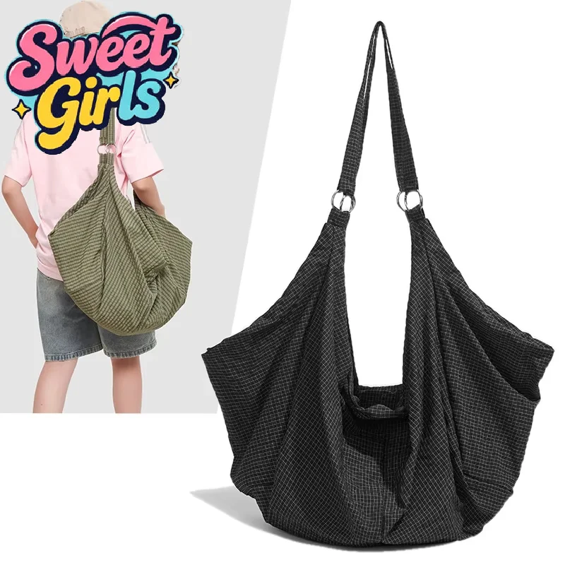 

Nylon Canvas Tote Bag Large Capacity Dumpling Handbag Casual Commuter Crossbody Bag Fashionable Leisure Versatile Shoulder Bag