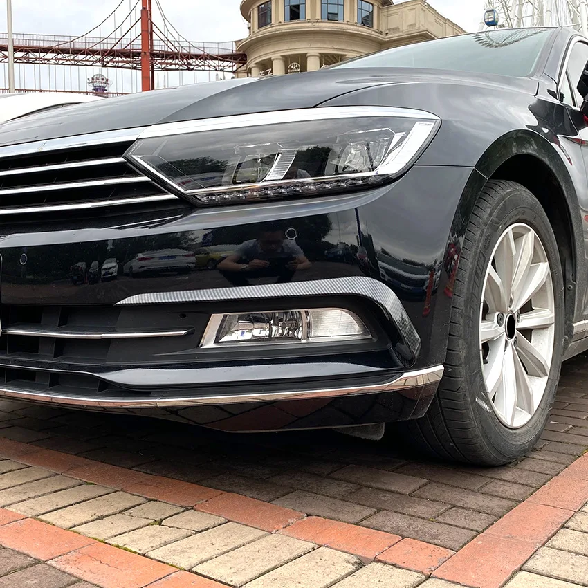 Front Bumper Lip Splitter Side Spoiler For Volkswagen VW Passat B8 Variant R Line 2016 2017 2018 2019 Fog Lamp Eyebrow Trim