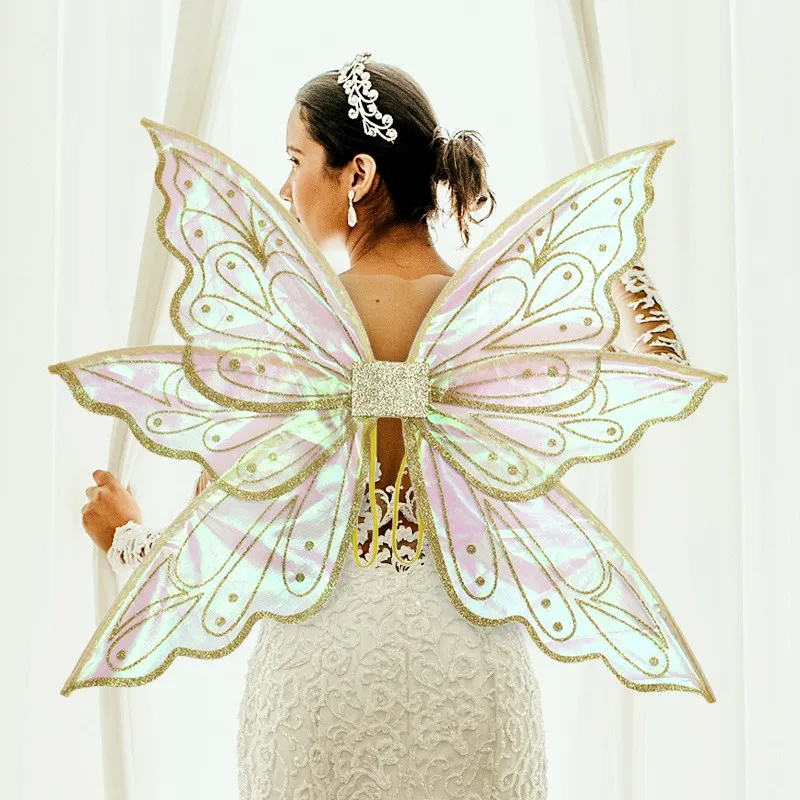 Princess Fairy Wing Cartoon Butterfly Elf Angel Wings Costume abiti da festa decorazioni per bambini Performance puntelli