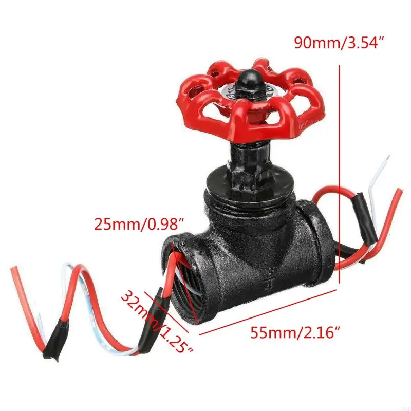 Мольф 3/4 дюйма остановки для выключателя света клапана ретро -стиль стиль стиля для водяной трубной лампы с проволочным декором