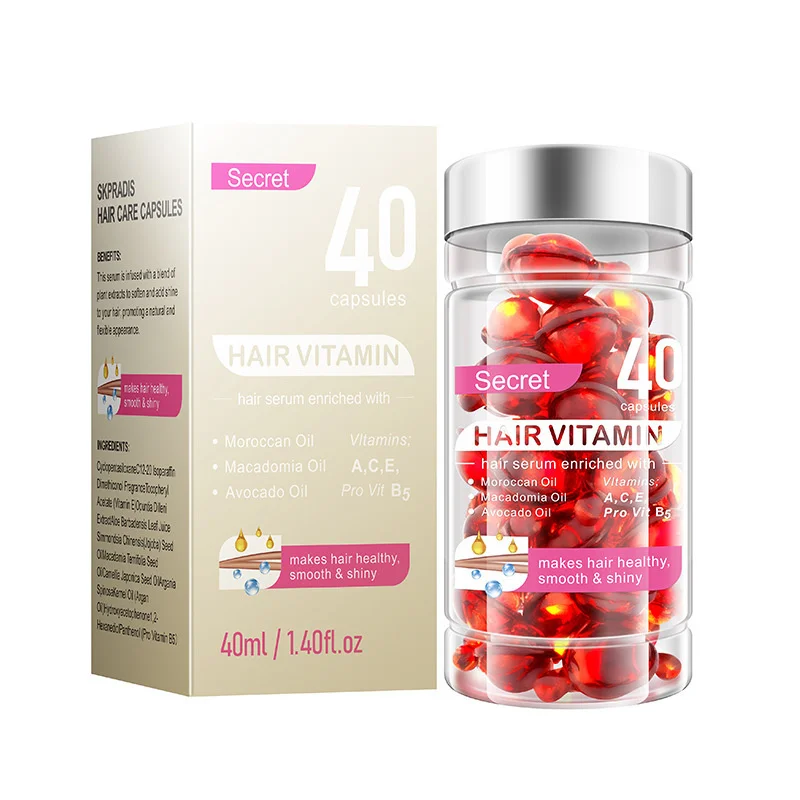 

Капсулы с эфирным маслом для ухода за волосами, несмываемые формулы для разглаживания вьющихся волос и улучшения мягкости и блеска волос